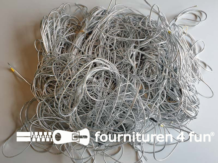RESTPARTIJ - Ruim 1,5 kilo elastisch koord 3mm zilver