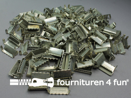 RESTPARTIJ - 150 stuks bretelversteller 25mm mat zilver - B-KEUZE