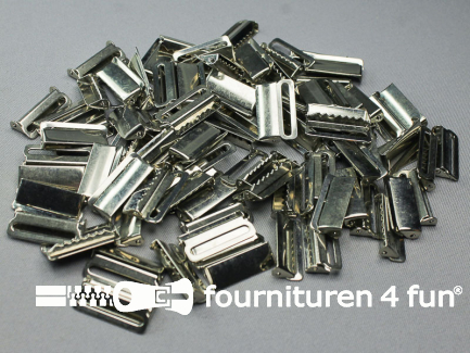 RESTPARTIJ -  87 stuks bretelversteller 25mm chroom - B-KEUZE