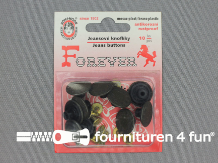 Circa 150 blisters Jeansknopen - 17mm - lauwerkrans - 10 stuks - meerdere kleuren - B-KEUZE