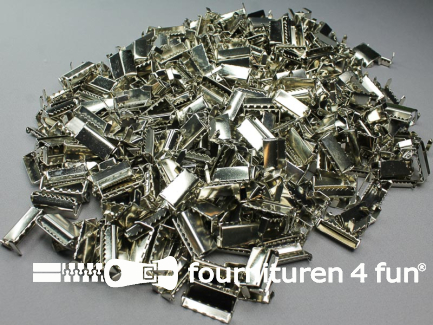 RESTPARTIJ - Ruim 300 stuks bretelversteller 25mm chroom - B-KEUZE