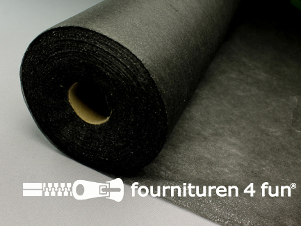 4 Rollen 100 meter x 100cm Opstrijkbare plakvlies - dun - zwart